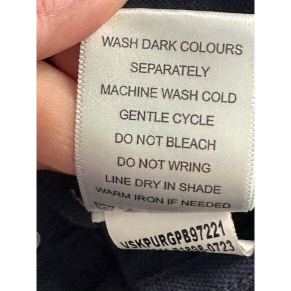 Van Heusen blue red trim slim fit short sleeves polo shirt size XL - Picture 5 of 10